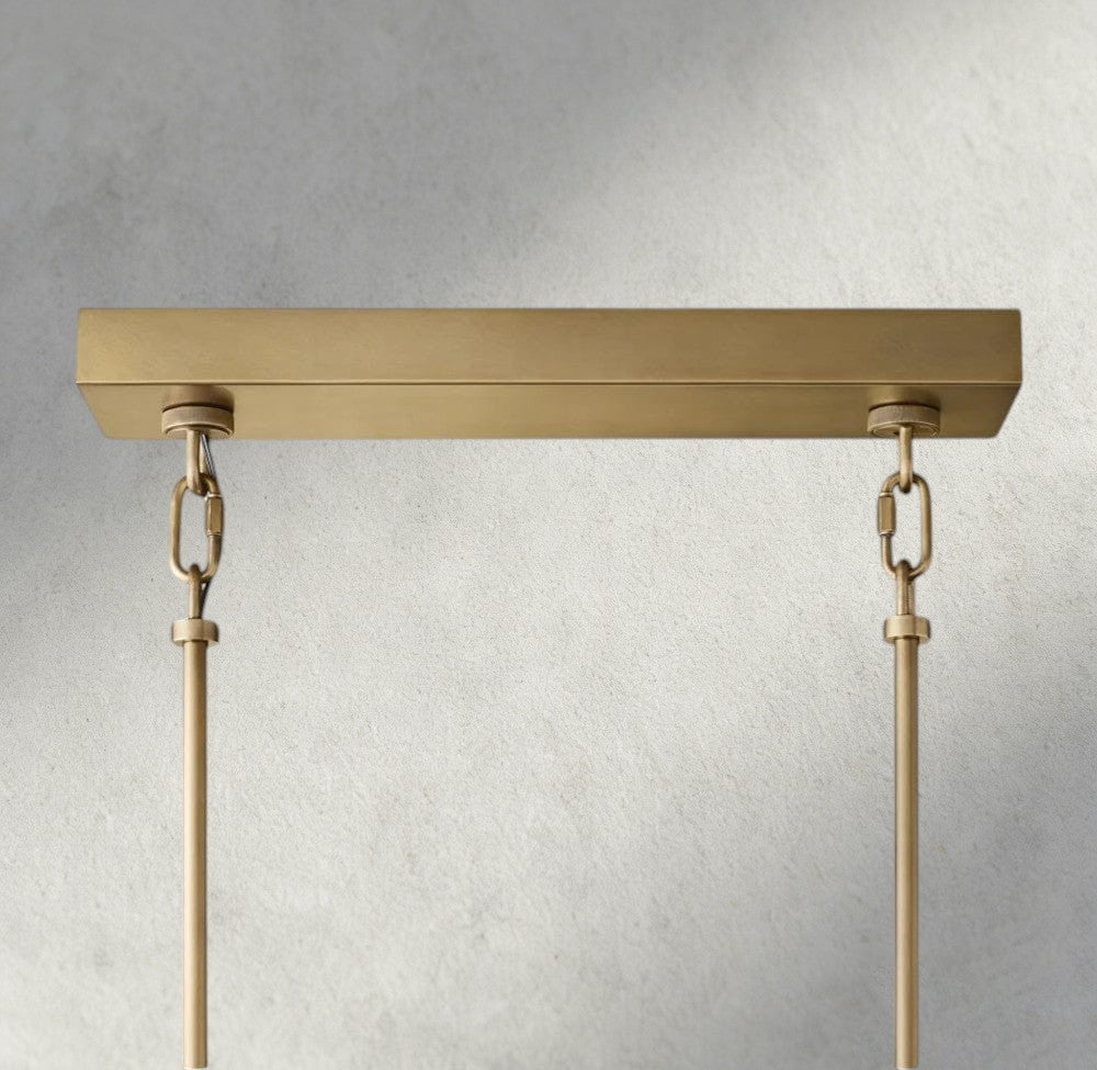 Siraue Smoke Glass Rectangular Chandelier 59", 77" - Zelno Lighting
