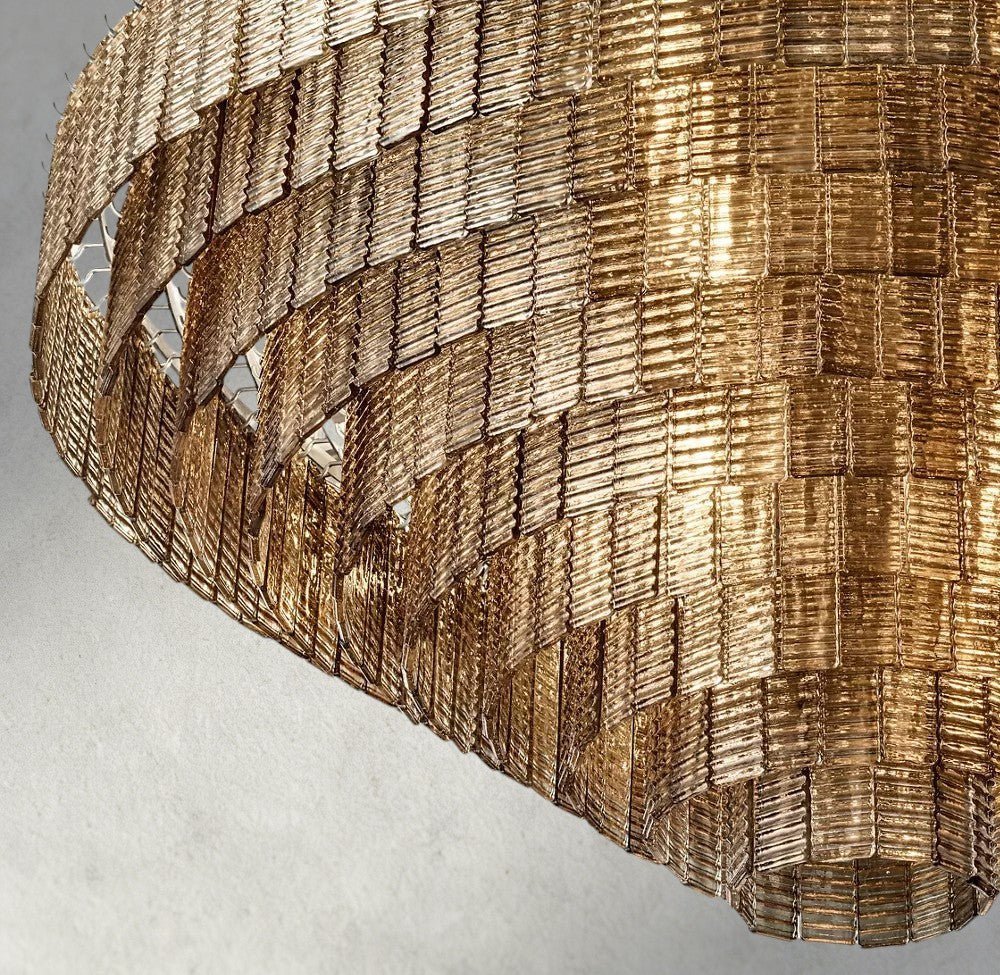 Siraue Smoke Glass Round Chandelier 41", 52", 65" - Zelno Lighting