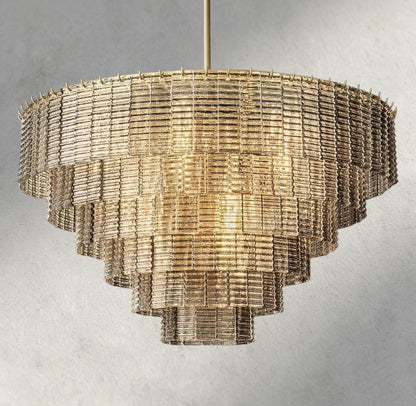 Siraue Smoke Glass Round Chandelier 41", 52", 65" - Zelno Lighting