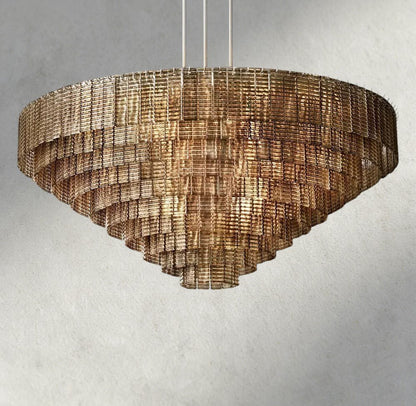 Siraue Smoke Glass Round Chandelier 41", 52", 65" - Zelno Lighting