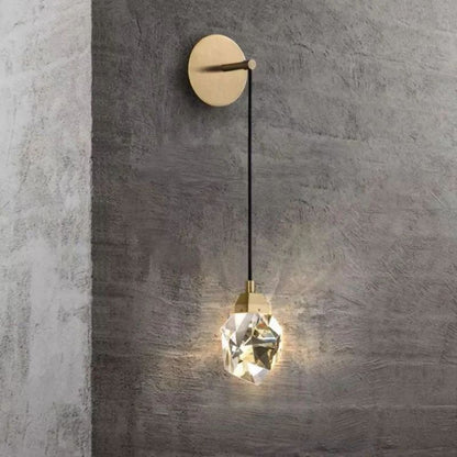 Slipe Faceted Crystal Prisms Wall Sconce (Cord) - Zelno Lighting