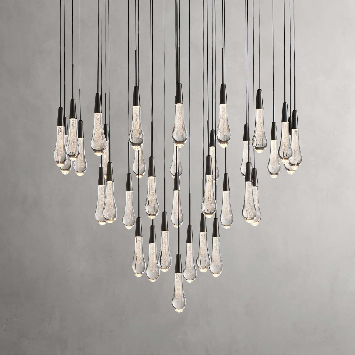 Soltaire Modern 17'' 24'' 36'' 58'' Round Chandelier Lighting - Zelno Lighting