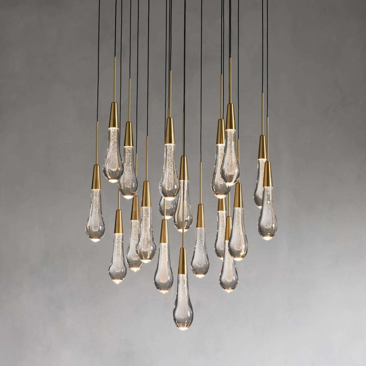 Soltaire Modern 17'' 24'' 36'' 58'' Round Chandelier Lighting - Zelno Lighting