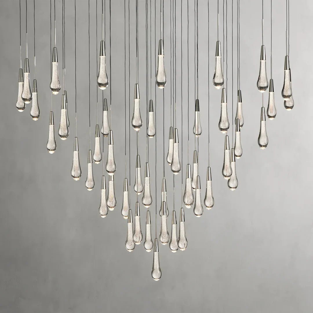 Soltaire Modern 17'' 24'' 36'' 58'' Round Chandelier Lighting - Zelno Lighting