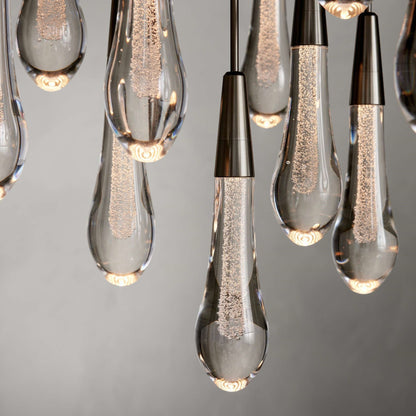 Soltaire Modern 17'' 24'' 36'' 58'' Round Chandelier Lighting - Zelno Lighting