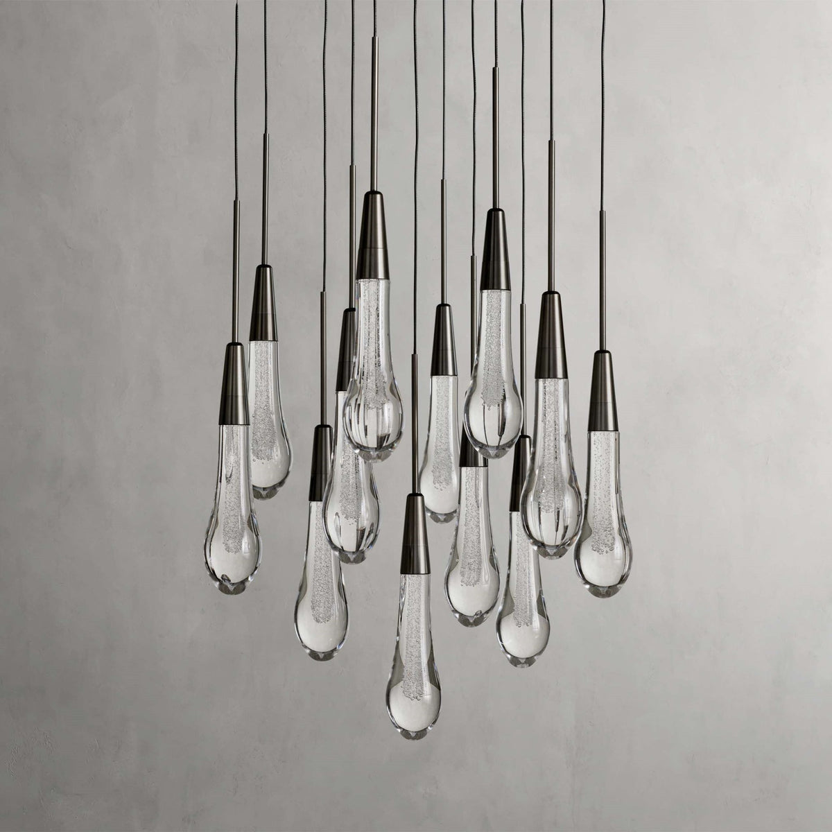 Soltaire Modern 17'' 24'' 36'' 58'' Round Chandelier Lighting - Zelno Lighting