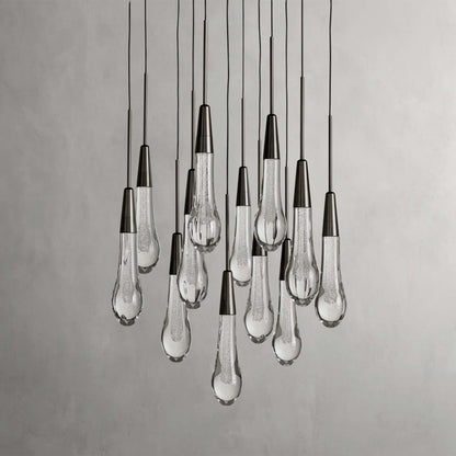 Soltaire Modern 17'' 24'' 36'' 58'' Round Chandelier Lighting - Zelno Lighting
