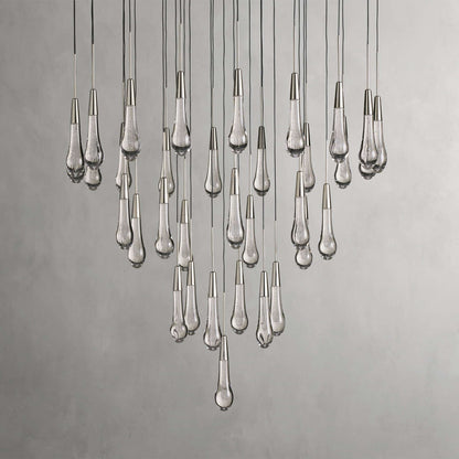 Soltaire Modern 17'' 24'' 36'' 58'' Round Chandelier Lighting - Zelno Lighting