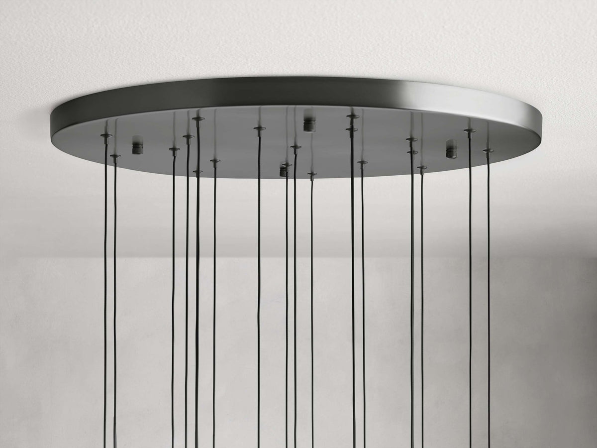 Soltaire Modern 17'' 24'' 36'' 58'' Round Chandelier Lighting - Zelno Lighting