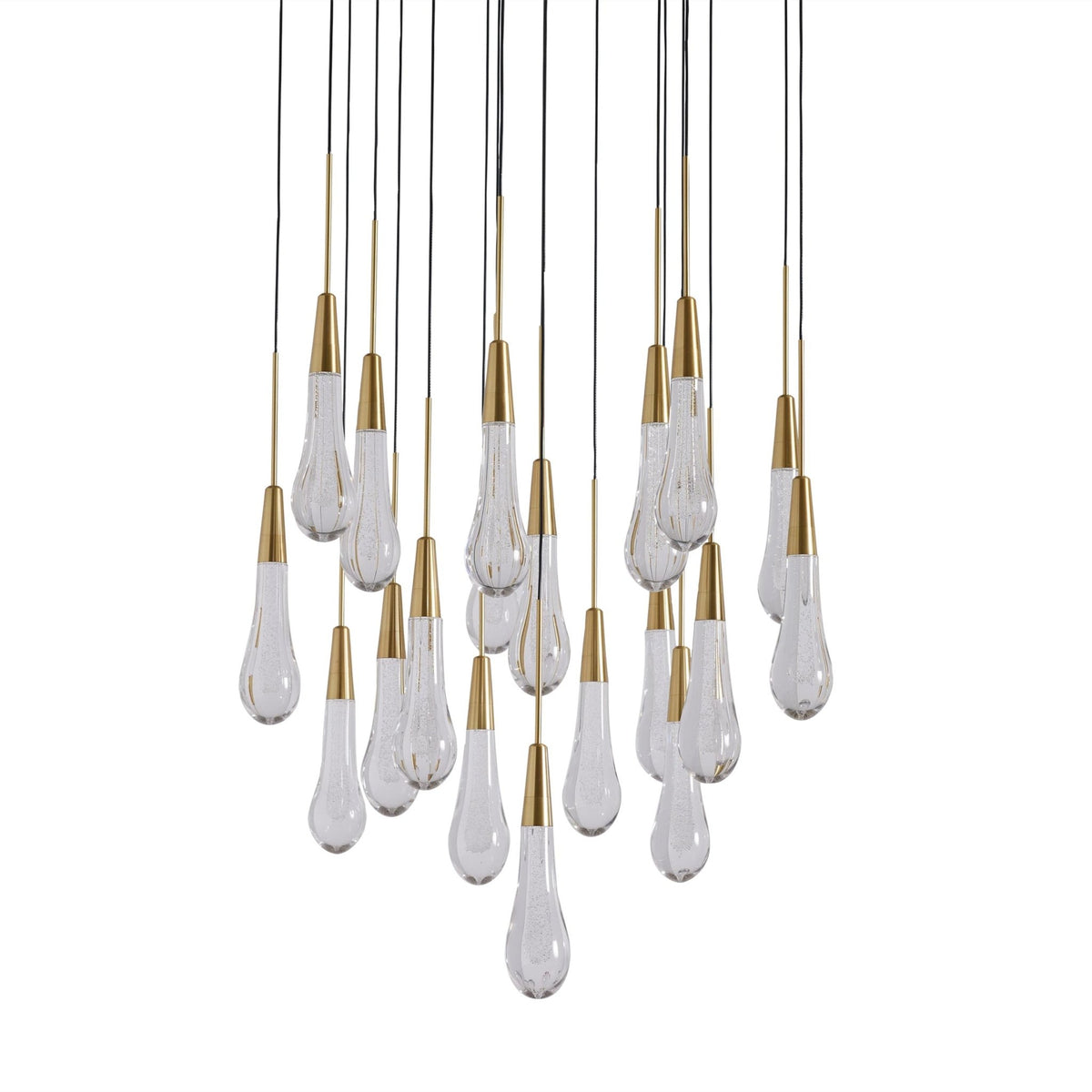Soltaire Modern 17'' 24'' 36'' 58'' Round Chandelier Lighting - Zelno Lighting