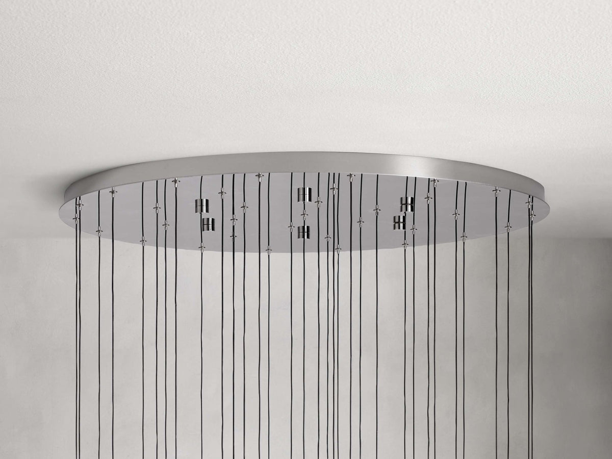 Soltaire Modern 17'' 24'' 36'' 58'' Round Chandelier Lighting - Zelno Lighting