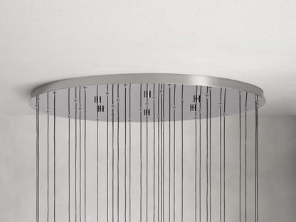 Soltaire Modern 17'' 24'' 36'' 58'' Round Chandelier Lighting - Zelno Lighting