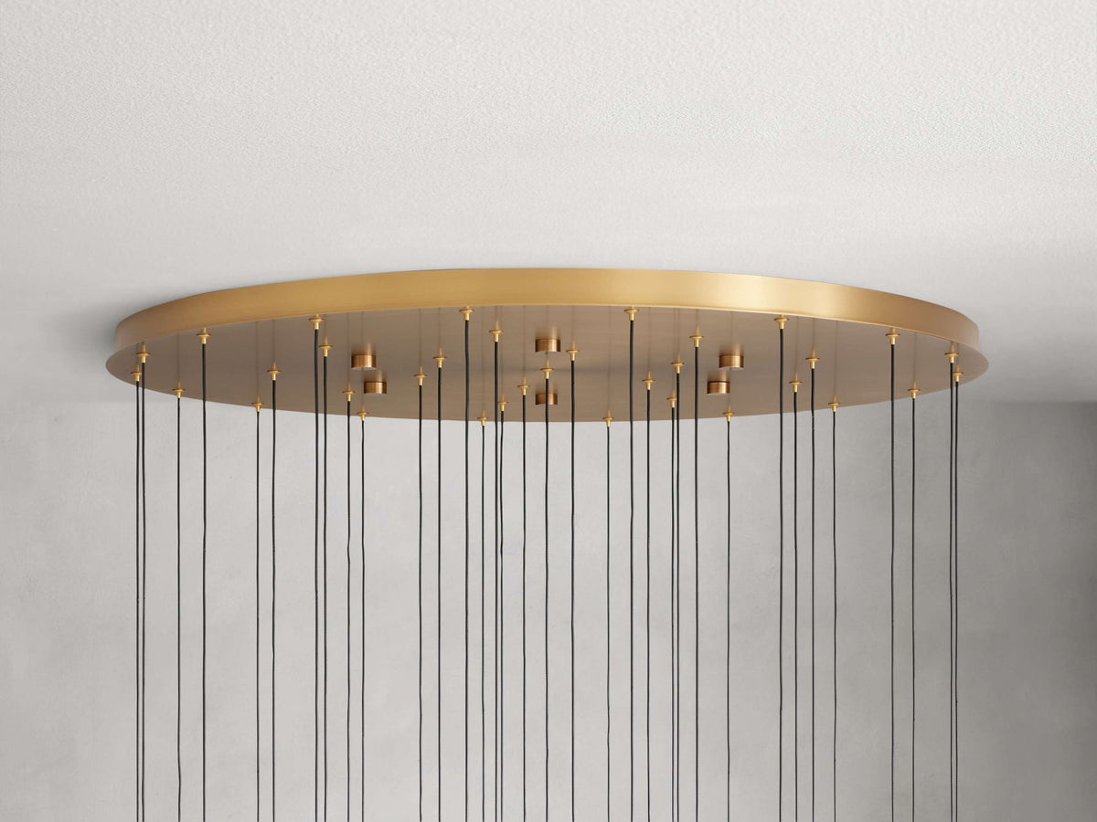 Soltaire Modern 17'' 24'' 36'' 58'' Round Chandelier Lighting - Zelno Lighting