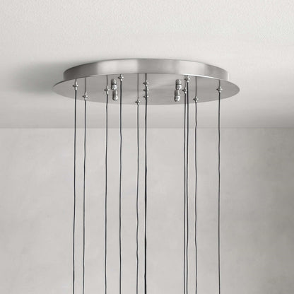 Soltaire Modern 17'' 24'' 36'' 58'' Round Chandelier Lighting - Zelno Lighting
