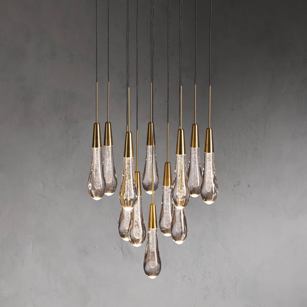 Soltaire Modern 17'' 24'' 36'' 58'' Round Chandelier Lighting - Zelno Lighting