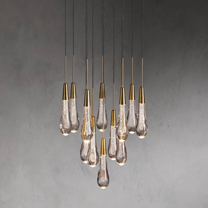 Soltaire Modern 17'' 24'' 36'' 58'' Round Chandelier Lighting - Zelno Lighting