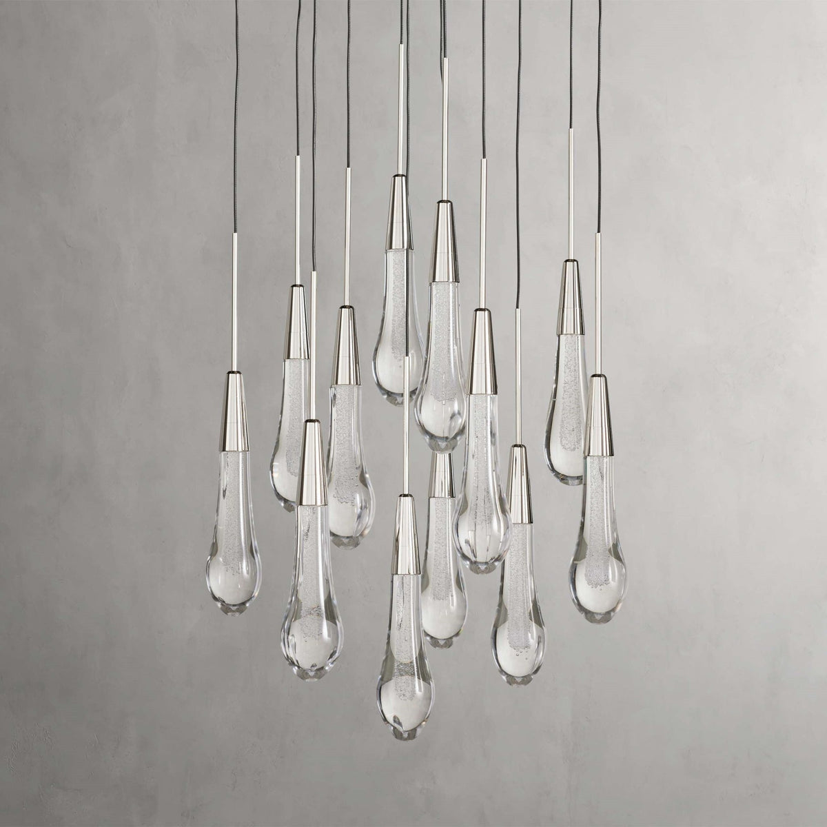 Soltaire Modern 17'' 24'' 36'' 58'' Round Chandelier Lighting - Zelno Lighting