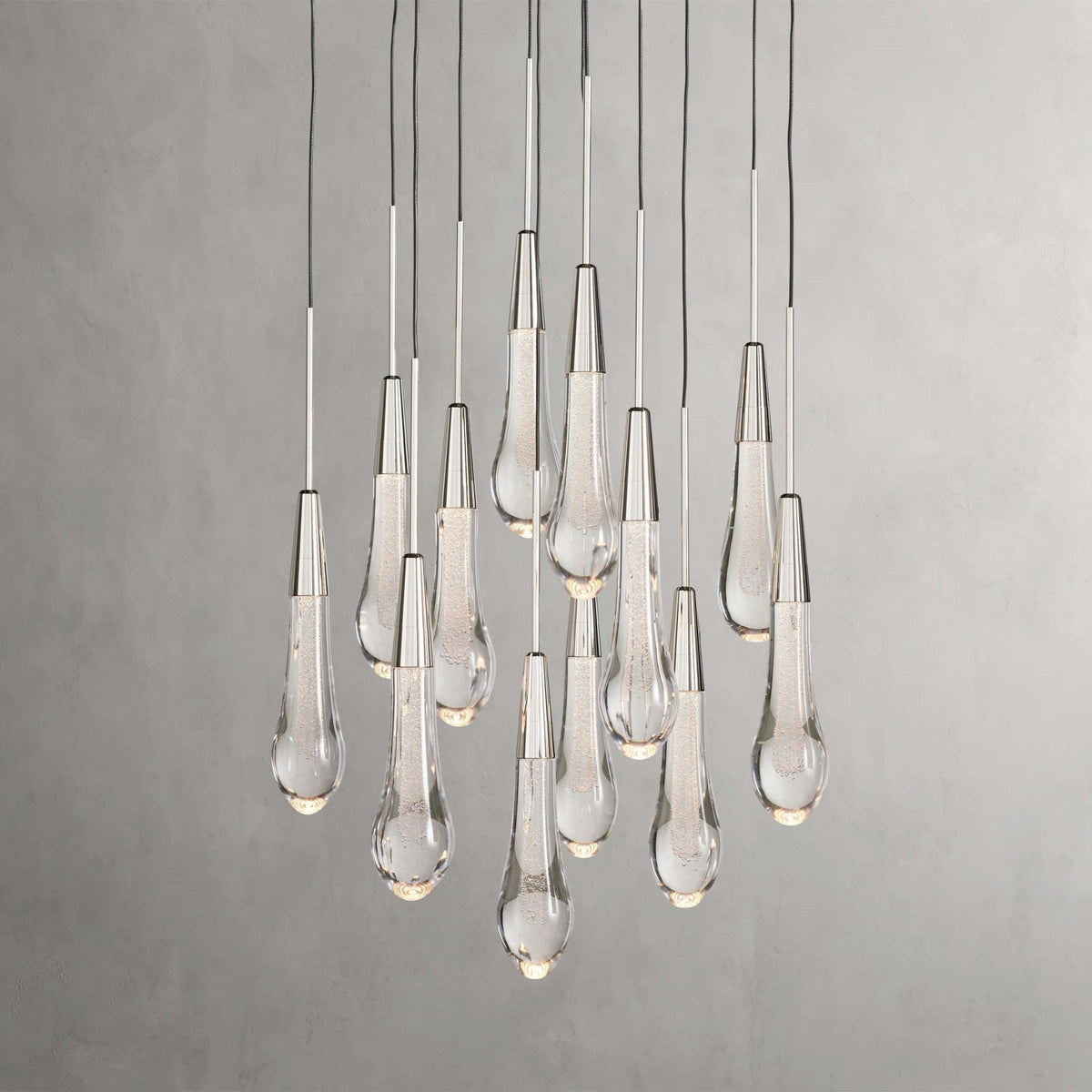 Soltaire Modern 17'' 24'' 36'' 58'' Round Chandelier Lighting - Zelno Lighting
