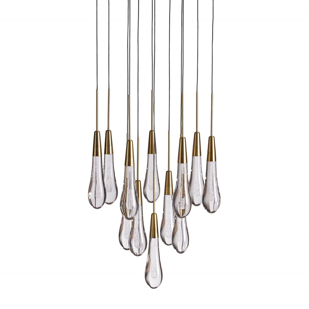 Soltaire Modern 17'' 24'' 36'' 58'' Round Chandelier Lighting - Zelno Lighting