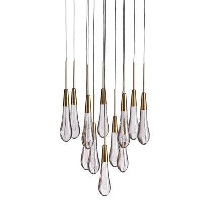 Soltaire Modern 17'' 24'' 36'' 58'' Round Chandelier Lighting - Zelno Lighting