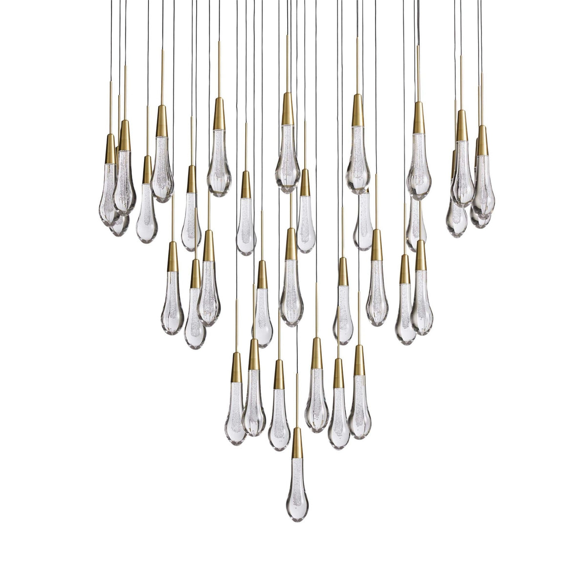 Soltaire Modern 17'' 24'' 36'' 58'' Round Chandelier Lighting - Zelno Lighting