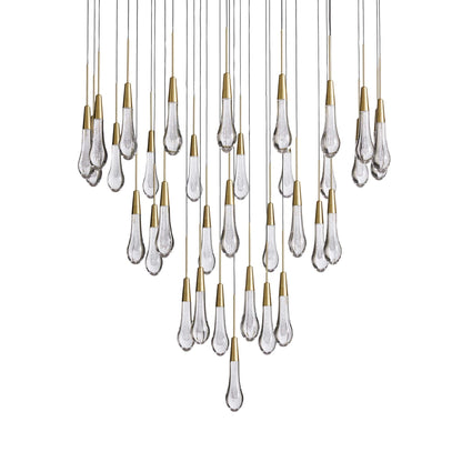 Soltaire Modern 17'' 24'' 36'' 58'' Round Chandelier Lighting - Zelno Lighting