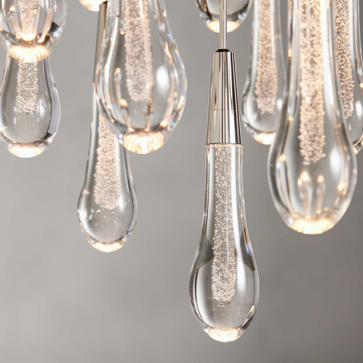 Soltaire Modern 17'' 24'' 36'' 58'' Round Chandelier Lighting - Zelno Lighting