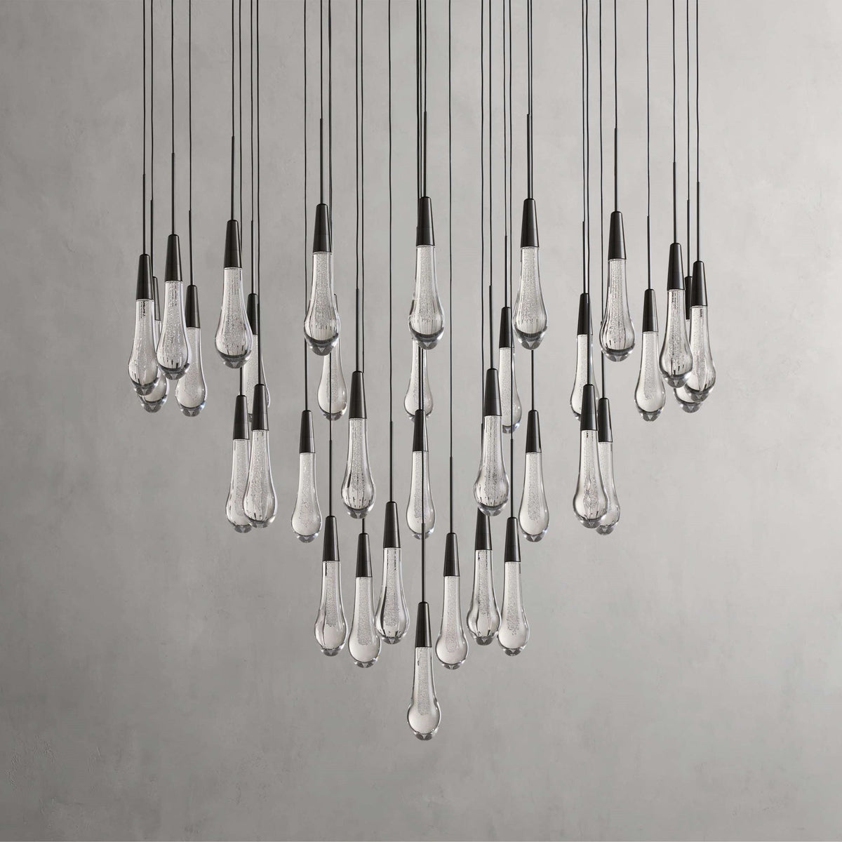 Soltaire Modern 17'' 24'' 36'' 58'' Round Chandelier Lighting - Zelno Lighting