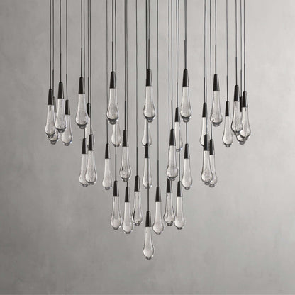 Soltaire Modern 17'' 24'' 36'' 58'' Round Chandelier Lighting - Zelno Lighting