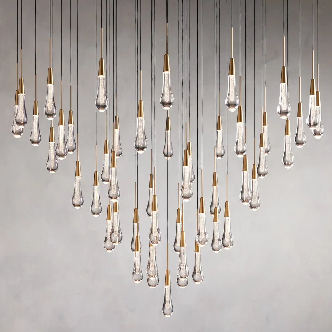 Soltaire Modern 17'' 24'' 36'' 58'' Round Chandelier Lighting - Zelno Lighting