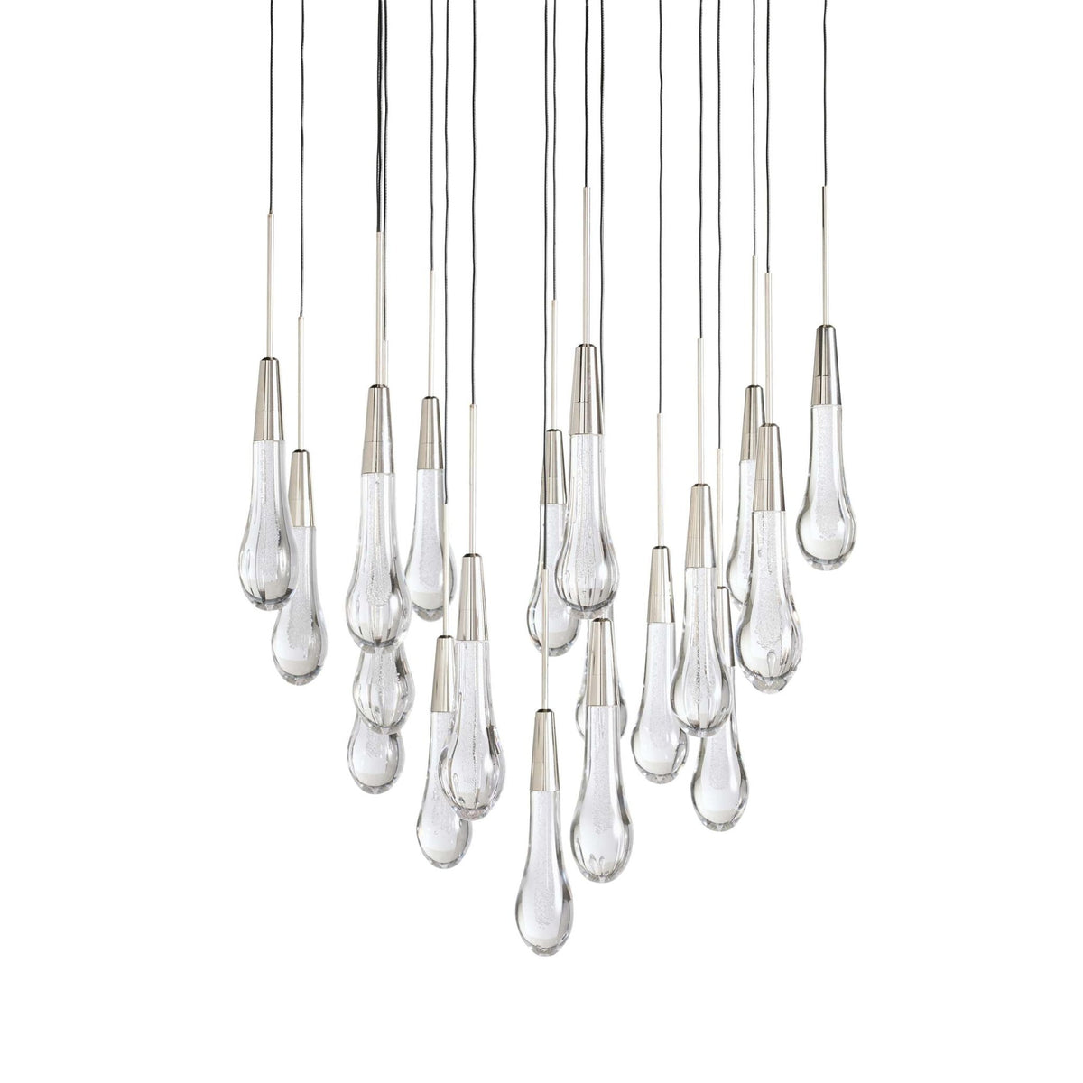 Soltaire Modern 17'' 24'' 36'' 58'' Round Chandelier Lighting - Zelno Lighting