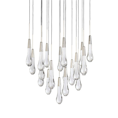 Soltaire Modern 17'' 24'' 36'' 58'' Round Chandelier Lighting - Zelno Lighting