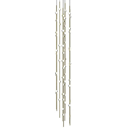 Sonne Constellation 12" Wide 55 - Light LED Chandelier Satin Brass - Zelno Lighting