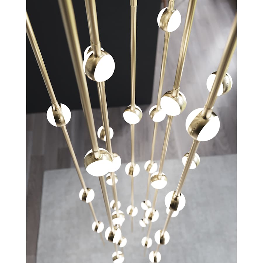 Sonne Constellation 12" Wide Beaded Chandelier 26 Light 2700K - Zelno Lighting