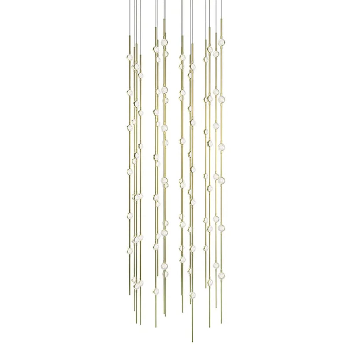 Sonne Constellation 24" Wide Integrated LED Chandelier Satin Brass - Zelno Lighting