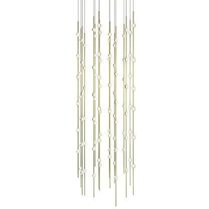 Sonne Constellation 24" Wide Integrated LED Chandelier Satin Brass - Zelno Lighting