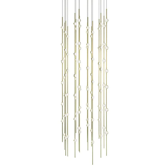 Sonne Constellation 24" Wide Integrated LED Chandelier Satin Brass - Zelno Lighting