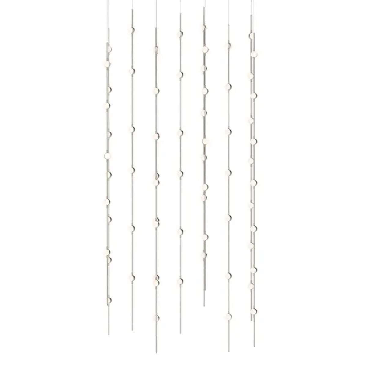 Sonne Constellation 36in Wide Beaded LED Chandelier Satin Nickel - Zelno Lighting