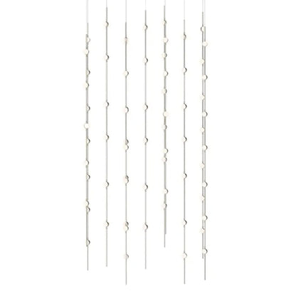 Sonne Constellation 36in Wide Beaded LED Chandelier Satin Nickel - Zelno Lighting