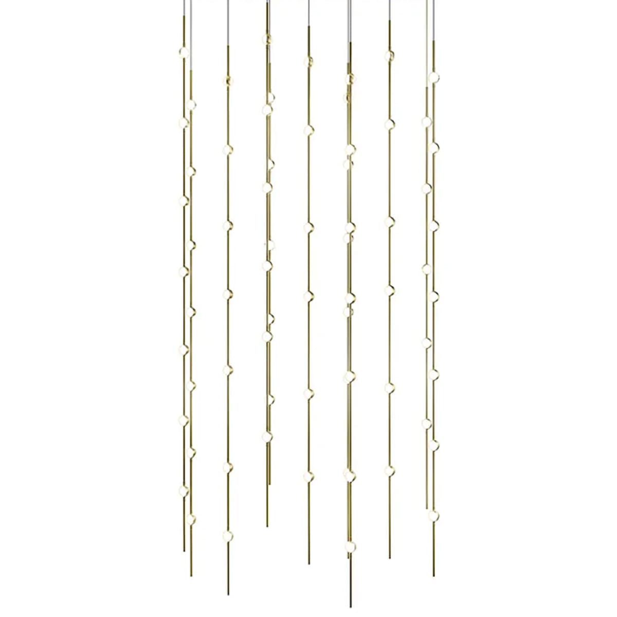 Sonne Constellation 36in Wide Linear Chandelier Satin Brass - Zelno Lighting