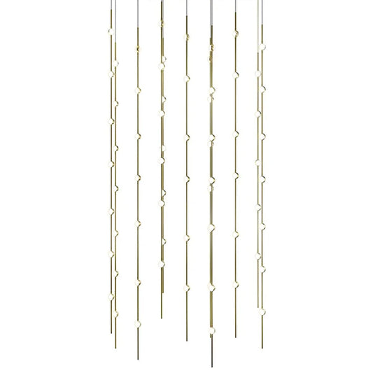Sonne Constellation 36in Wide Linear Chandelier Satin Brass - Zelno Lighting