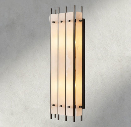 Sun Marco Alabaster Grand Rectangular Sconce - Zelno Lighting