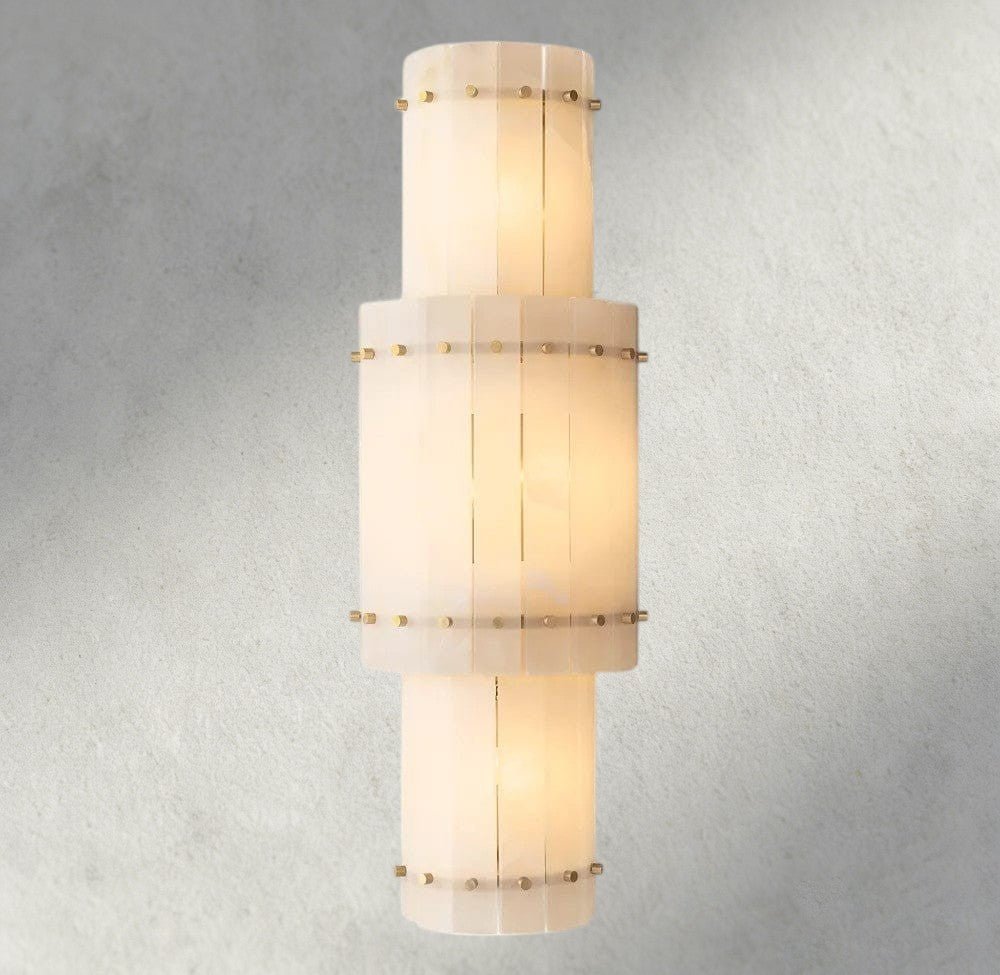 Sun Marco Alabaster Grand Round Sconce - Zelno Lighting