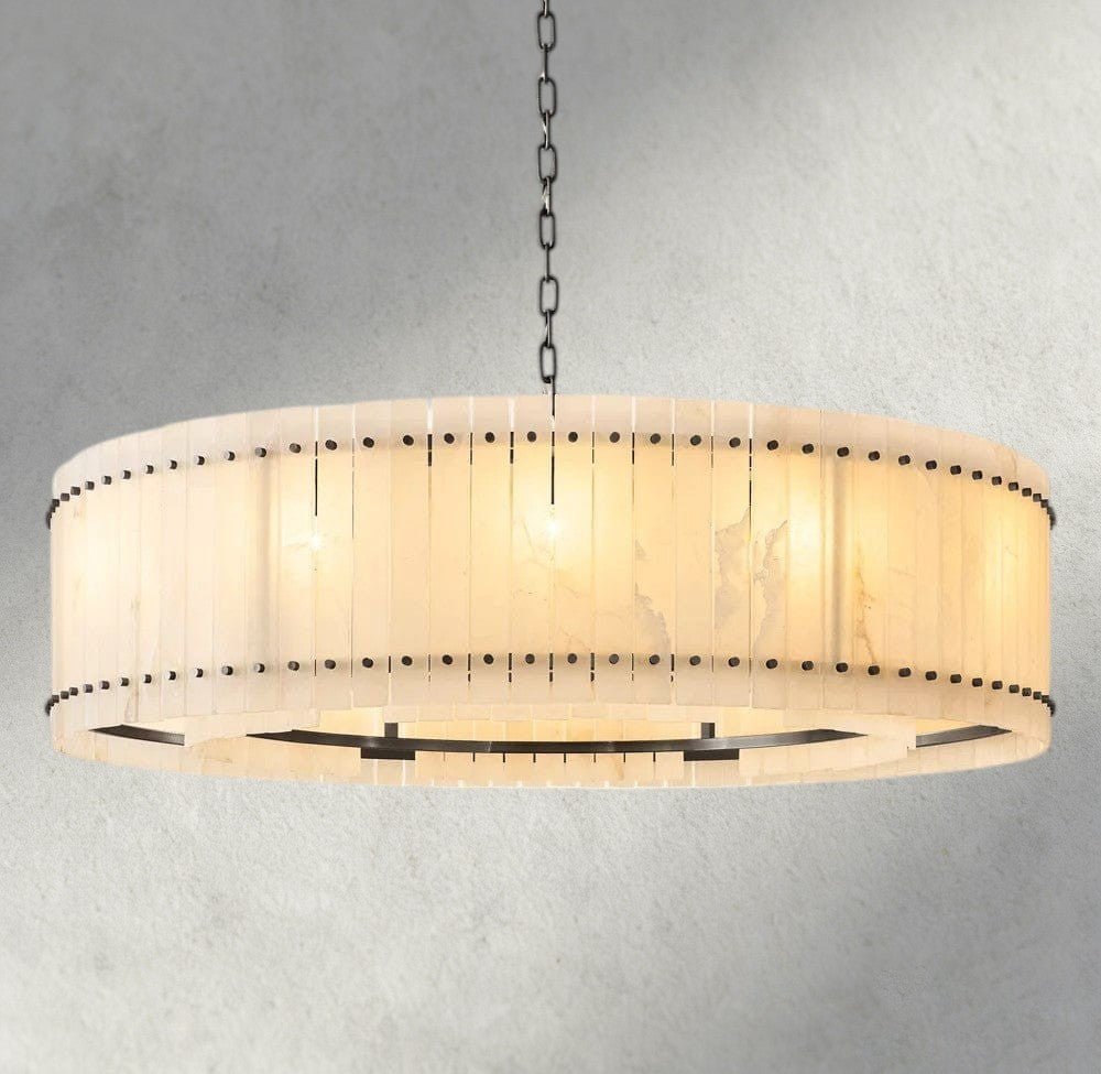 Sun Marco Alabaster Round Chandelier 22", 37", 48", 60" - Zelno Lighting