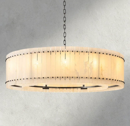 Sun Marco Alabaster Round Chandelier 22", 37", 48", 60" - Zelno Lighting