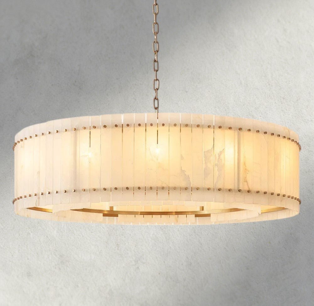 Sun Marco Alabaster Round Chandelier 22", 37", 48", 60" - Zelno Lighting