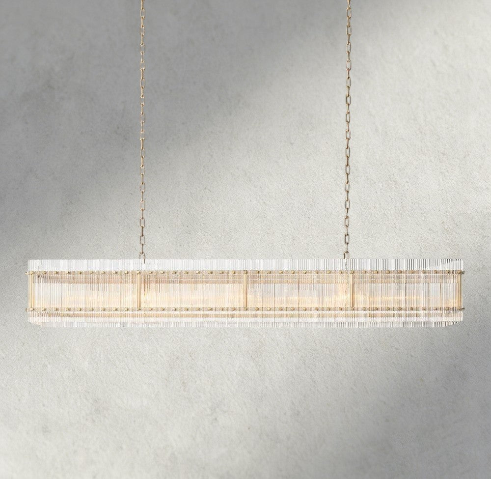 Sun Marco Rectangular Chandelier 54", 72" - Zelno Lighting