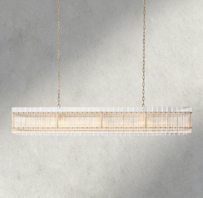 Sun Marco Rectangular Chandelier 54", 72" - Zelno Lighting