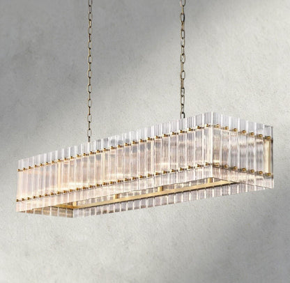 Sun Marco Rectangular Chandelier 54", 72" - Zelno Lighting