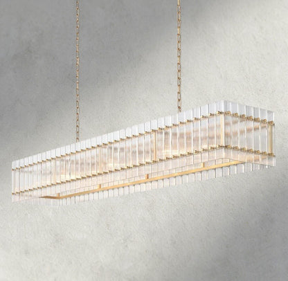Sun Marco Rectangular Chandelier 54", 72" - Zelno Lighting